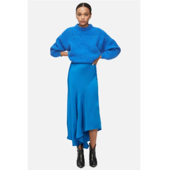 Anine Bing Dresses & Skirts - Anine Bing Bailey Asymmetrical Silk Blue Skirt L